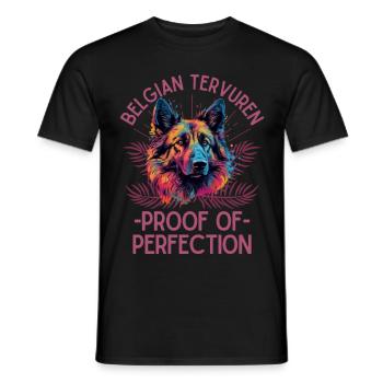 Tervueren Dog Lovers Belgian Shepherd Dog - Men's T-Shirt - black - Front - AI Model Male 178 light (178cm)