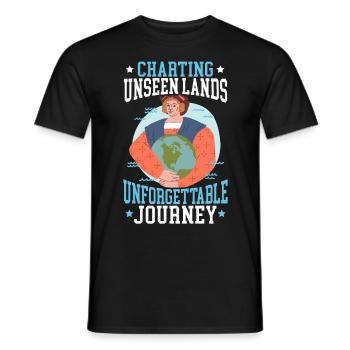 Kartierung ungesehener Länder Unvergessliche Reise - Männer T-Shirt - Schwarz - Vorne - AI Model Male 178 light (178cm)