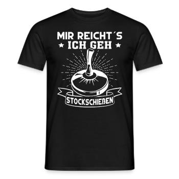 Stockschütze mir reichts ich geh Stockschießen - Männer T-Shirt - Schwarz - Vorne - AI Model Male 178 light (178cm)