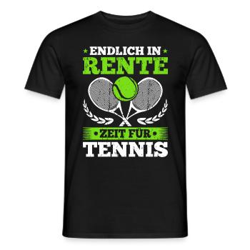 Rente Zeit Für Tennis Tennisspieler Rentner - Männer T-Shirt - Schwarz - Vorne - AI Model Male 178 light (178cm)