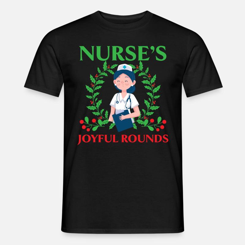 Krankenschwester's Joyful Rounds Krankenschwester - Männer T-Shirt - Schwarz