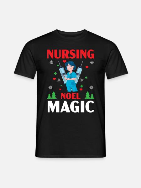 Nursing Noel Magic Medical Patients - Men's T-Shirt - black