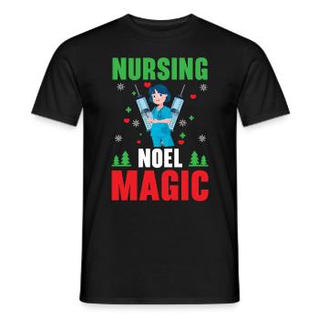 Soins infirmiers Noel Magic Medical Patients - T-shirt homme - noir - Devant - AI Model Male 178 light (178cm)