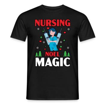 Soins infirmiers Noel Magic Medical Patients - T-shirt homme - noir - Devant - AI Model Male 178 light (178cm)