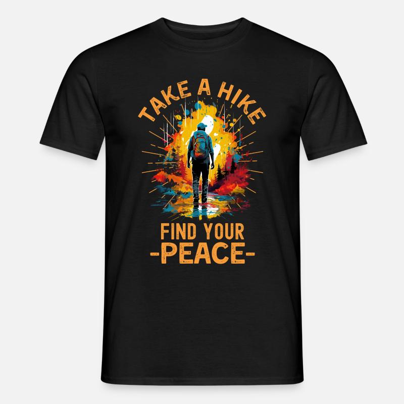Wandern Spruch Geschenk - Männer T-Shirt - Schwarz