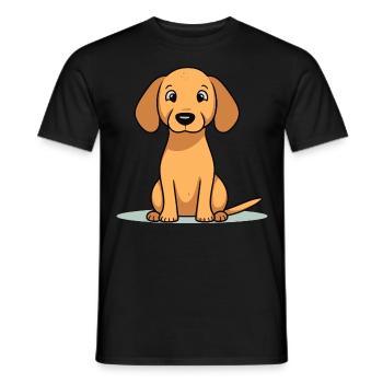Niedliches Hundedesign für Hundebesitzer - Männer T-Shirt - Schwarz - Vorne - AI Model Male 178 light (178cm)