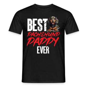 Dachshund wiener sausage dog Best Dachshund Daddy - Männer T-Shirt - Schwarz - Vorne - AI Model Male 178 light (178cm)