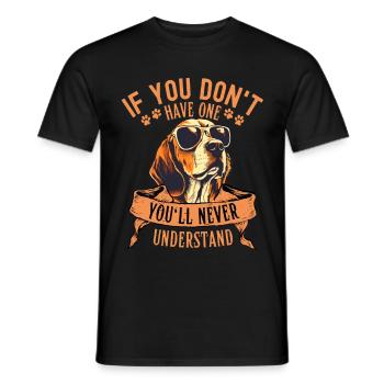 Beagle mit sonnenbrille - Männer T-Shirt - Schwarz - Vorne - AI Model Male 178 light (178cm)