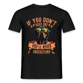 Rottweiler mit sonnenbrille - Männer T-Shirt - Schwarz - Vorne - AI Model Male 178 light (178cm)