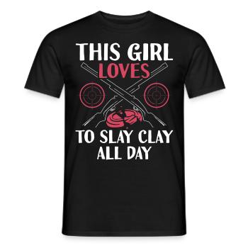 Tontaubenschießen Sprüche | Skeet Hobby Geschenke - Männer T-Shirt - Schwarz - Vorne - AI Model Male 178 light (178cm)