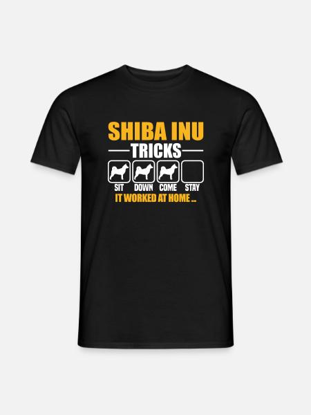 Shiba Inu temppuja - Miesten T-paita - musta