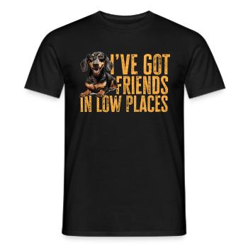 Dachshund badger wiener sausage dog Ive Got Friend - Männer T-Shirt - Schwarz - Vorne - AI Model Male 178 light (178cm)