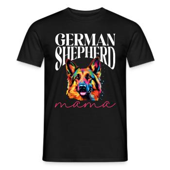 German Shepherd Dog Breed German Shepherd Mama - Männer T-Shirt - Schwarz - Vorne - AI Model Male 178 light (178cm)