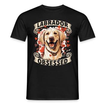 Labrador Dog Breed Pet - Labrador Obsessed - Männer T-Shirt - Schwarz - Vorne - AI Model Male 178 light (178cm)