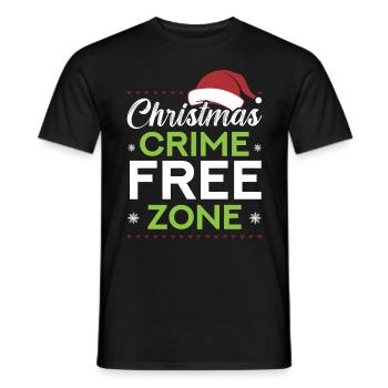 Zone sans crime de Noël Santa Police - T-shirt homme - noir - Devant - AI Model Male 178 light (178cm)