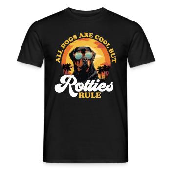 Rottweiler Dog Breed Pet All Dogs Are Cool - Men's T-Shirt - black - Front - AI Model Male 178 light (178cm)