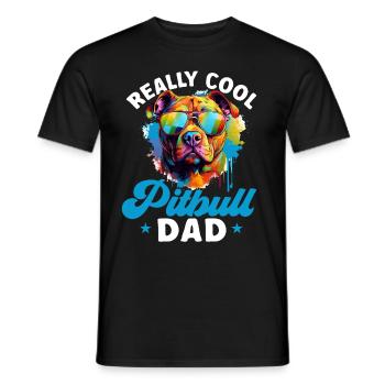 Pitbull Pittie - Vraiment cool Pitbull Dad - T-shirt homme - noir - Devant - AI Model Male 178 light (178cm)