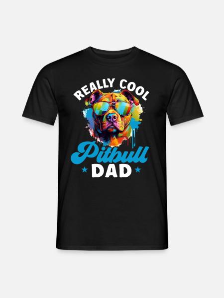 Pitbull Pittie - Vraiment cool Pitbull Dad - T-shirt homme - noir