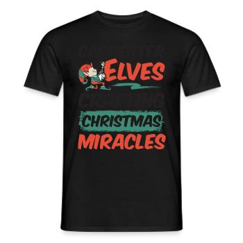 Applaudissements de Noël et dentisterie dentaire propre - T-shirt homme - noir - Devant - AI Model Male 178 light (178cm)