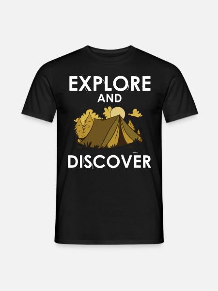 Explore and discover - Men's T-Shirt - black