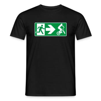 Notausgang BMX - Männer T-Shirt - Schwarz - Vorne - AI Model Male 178 light (178cm)