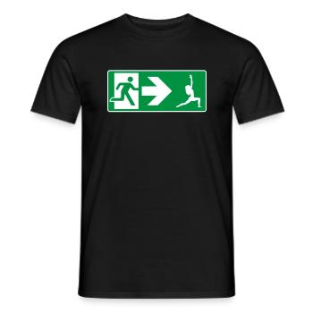 Notausgang Yoga Yogi - Männer T-Shirt - Schwarz - Vorne - AI Model Male 178 light (178cm)