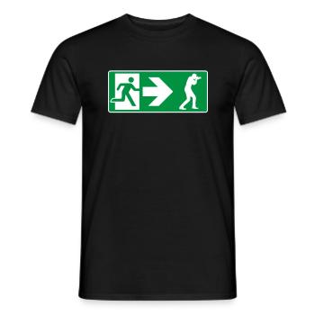 Photographe de sortie de secours - T-shirt homme - noir - Devant - AI Model Male 178 light (178cm)