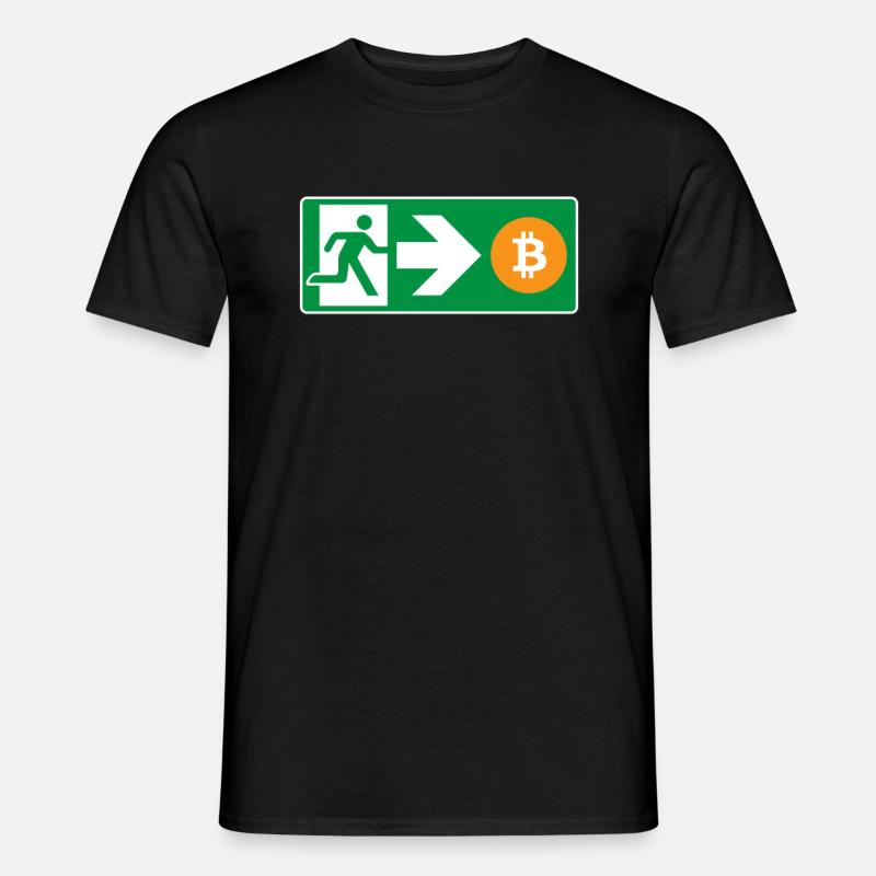 Emergency Exit Bitcoin Bitcoiner - Men's T-Shirt - black
