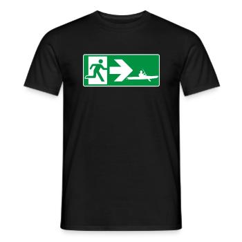 Notausgang Kajak - Männer T-Shirt - Schwarz - Vorne - AI Model Male 178 light (178cm)