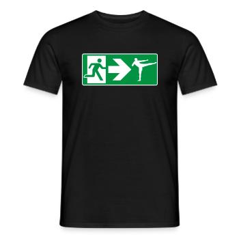 Notausgang Kickboxen Kickboxer - Männer T-Shirt - Schwarz - Vorne - AI Model Male 178 light (178cm)