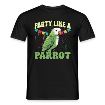 Perruche Perroquet Perroquet Propriétaire - T-shirt homme - noir - Devant - AI Model Male 178 light (178cm)