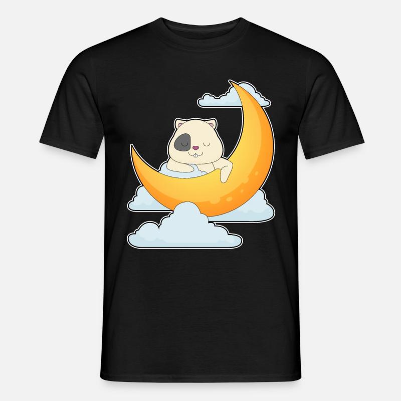 Hamster Moon Clouds - Men’s T-shirt - black