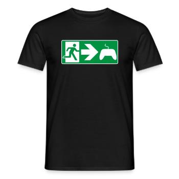 Notausgang Gaming Gamer Controller - Männer T-Shirt - Schwarz - Vorne - AI Model Male 178 light (178cm)