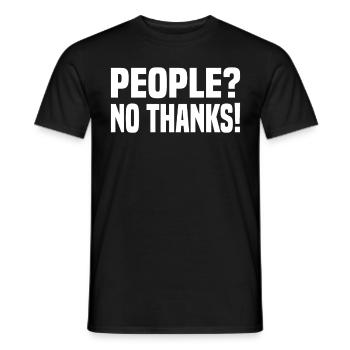 Misanthrope Antisocial Introvert - Men's T-Shirt - black - Front - AI Model Male 178 light (178cm)
