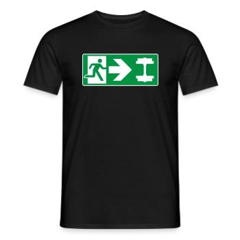 Notausgang Hantel Gym - Männer T-Shirt - Schwarz - Vorne - AI Model Male 178 light (178cm)