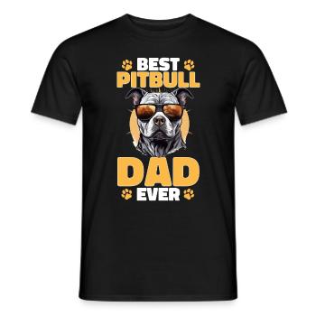 Pitbull Pittie - Best Pitbull Daddy Ever - Männer T-Shirt - Schwarz - Vorne - AI Model Male 178 light (178cm)