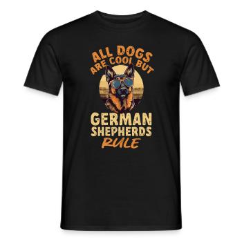 Race de chien de berger allemand Tous les chiens sont cool mais - T-shirt homme - noir - Devant - AI Model Male 178 light (178cm)