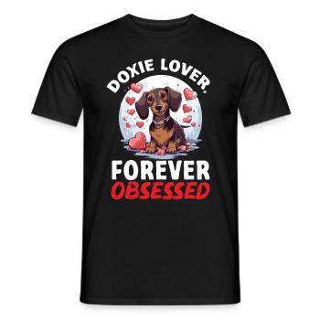 Dachshund wiener sausage dog Doxie lover - Männer T-Shirt - Schwarz - Vorne - AI Model Male 178 light (178cm)