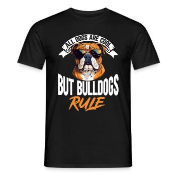 Amoureux du bouledogue anglais britannique - Tous les chiens sont cool - T-shirt homme - noir - Devant - AI Model Male 178 light (178cm)