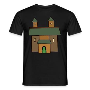 Castle, Middle Ages, Knights, Castle, Fairytale, Fortress - Men's T-Shirt - black - Front - AI Model Male 178 light (178cm)