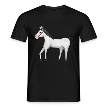 Ross Hengst Pferd Pferdenarr Reiter Pferde Gaul - Männer T-Shirt - Schwarz - Vorne - AI Model Male 178 light (178cm)