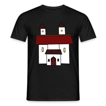 Middle Ages Church God Religion Pope Rome Jesus - Men's T-Shirt - black - Front - AI Model Male 178 light (178cm)