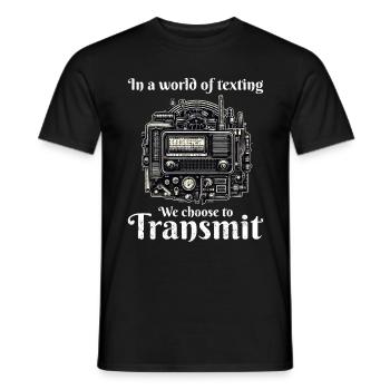 Vintage-Amateurfunker Lustig - Männer T-Shirt - Schwarz - Vorne - AI Model Male 178 light (178cm)