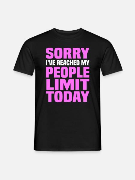 Misanthrop Menschenhasser Asozial Introvertiert - Mænd T-shirt - sort