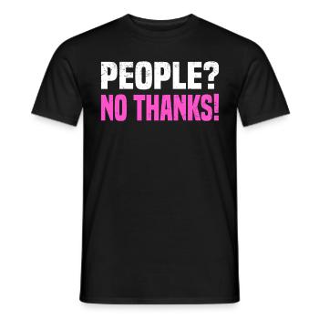 Misanthrope Antisocial Introvert - Men's T-Shirt - black - Front - AI Model Male 178 light (178cm)