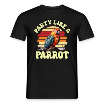 Perruche Perruche Oiseau Perruche Propriétaire - T-shirt homme - noir - Devant - AI Model Male 178 light (178cm)