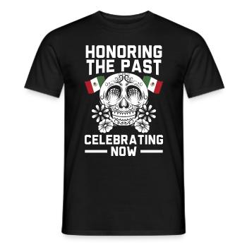 Honorer le passé en célébrant maintenant Dia De Muertos - T-shirt homme - noir - Devant - AI Model Male 178 light (178cm)
