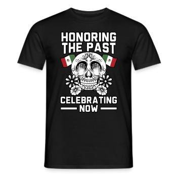 Honorer le passé en célébrant maintenant Dia De Muertos - T-shirt homme - noir - Devant - AI Model Male 178 light (178cm)