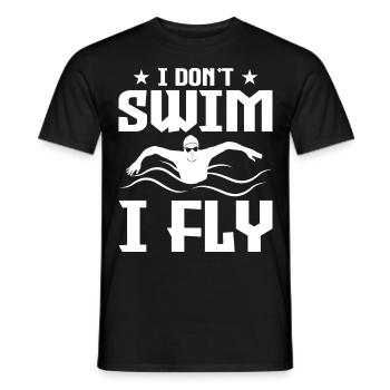 Schwimmen Schwimmbutterfly Bademeister - Männer T-Shirt - Schwarz - Vorne - AI Model Male 178 light (178cm)