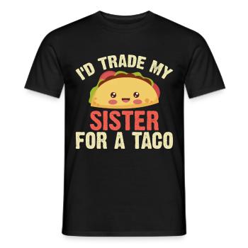 Cinco De May Outfit Taco Mexicain - T-shirt homme - noir - Devant - AI Model Male 178 light (178cm)